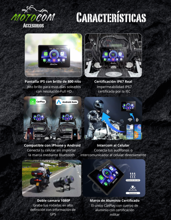 MotoCom Lite Completo DS4 MotoCom CarPlay Lite Completo