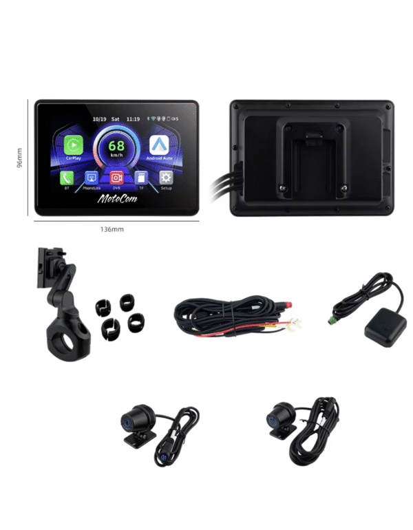 MotoCom Lite Completo Fondo Blanco MotoCom CarPlay Lite Completo