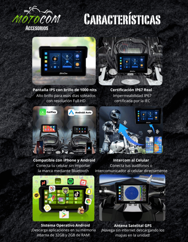 Navegador Android MotoCom XL